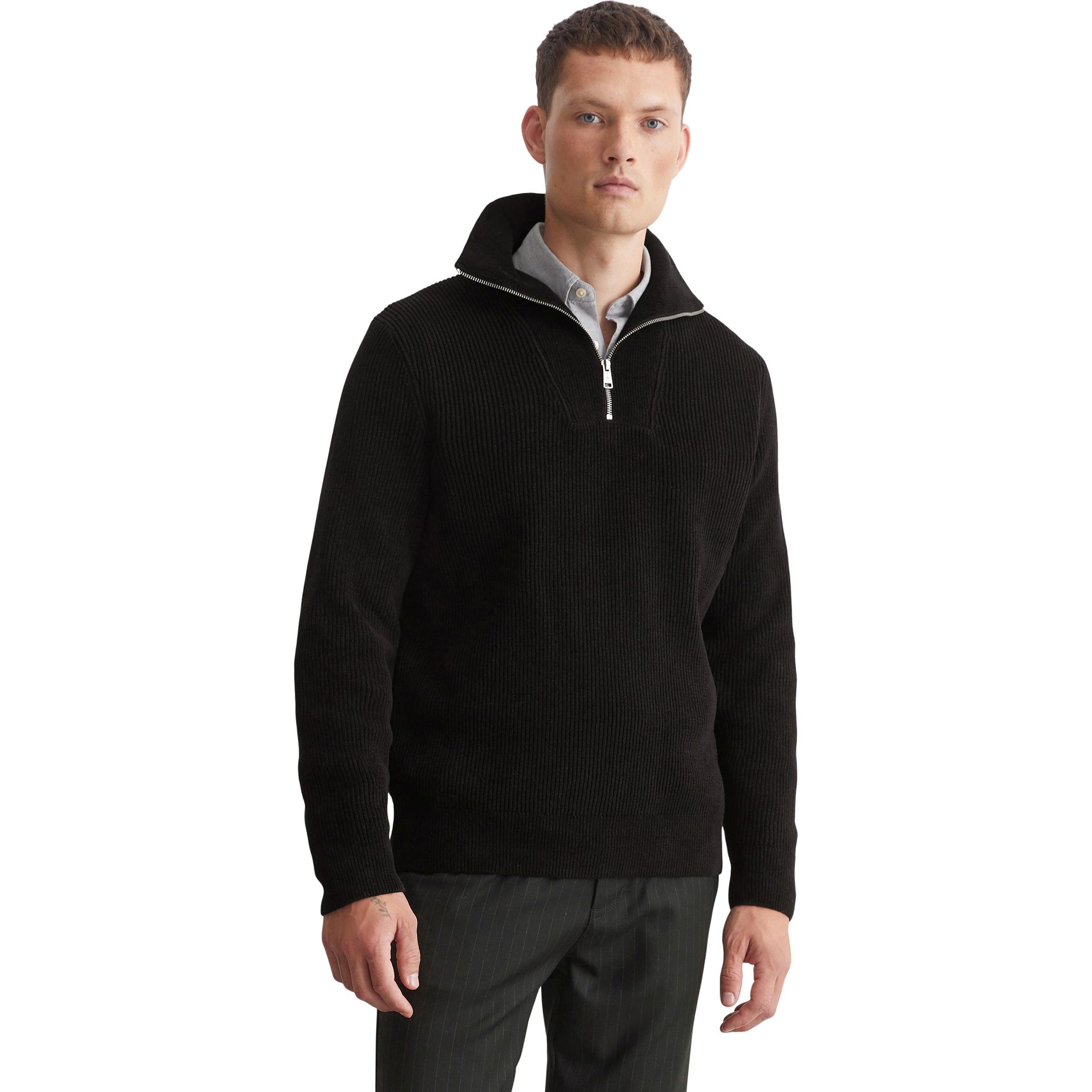 MARC O'POLO Megztinis vyrams, Juoda, Sweater 430515560378 2