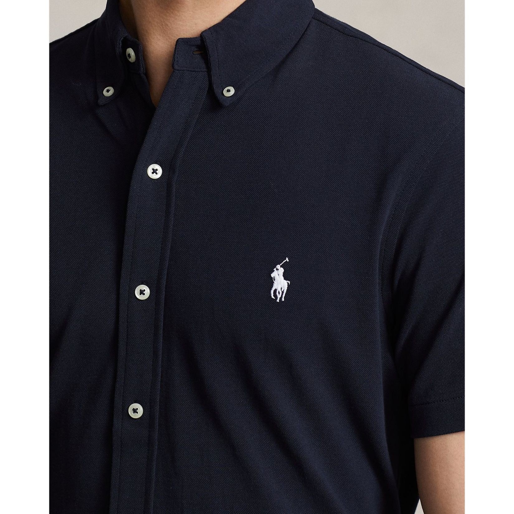 POLO RALPH LAUREN Marškiniai vyrams, Mėlyna, Buttoned polo shirt 3