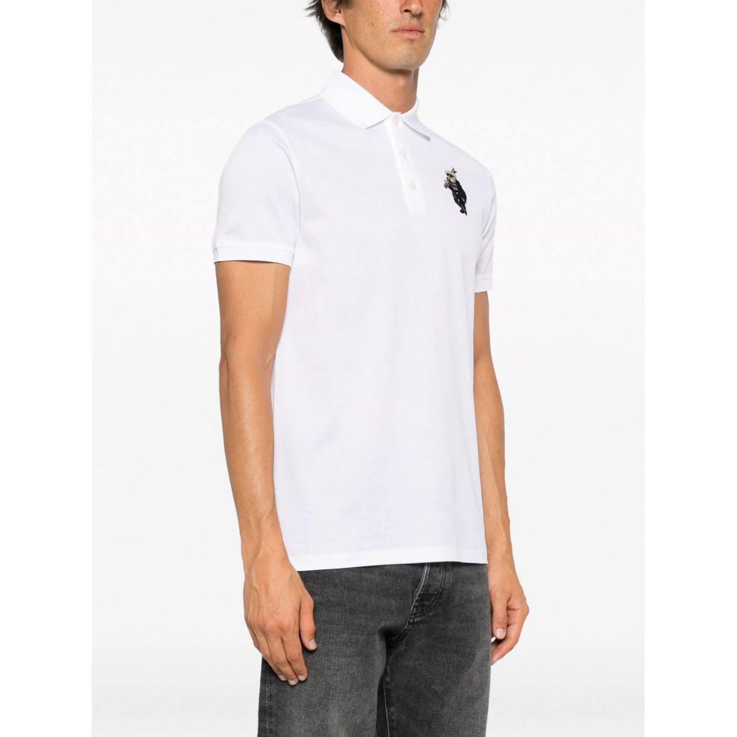 RALPH LAUREN PURPLE Polo marškiniai trumpos rank. vyrams, Balta, Short sleeve polo shirt 3