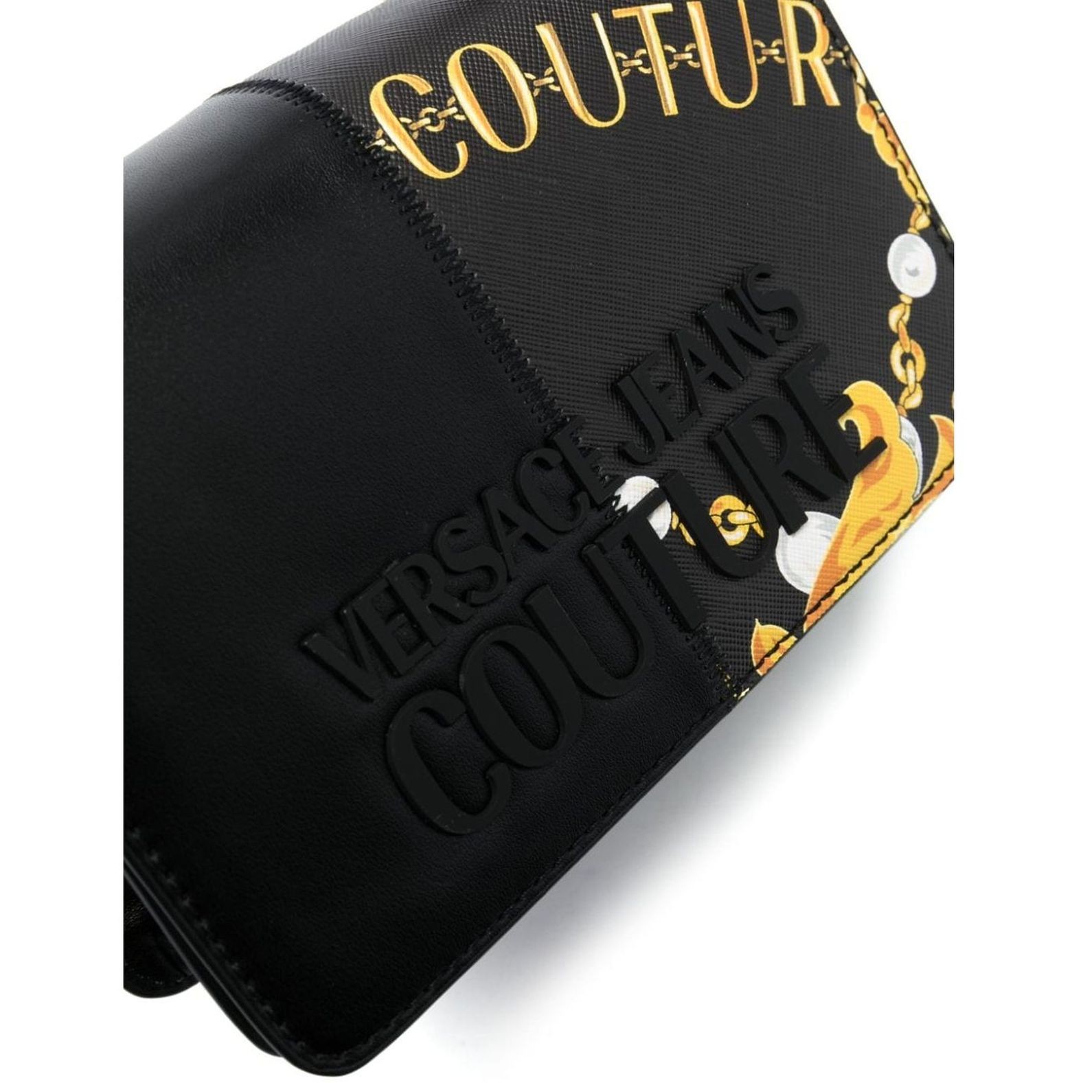 VERSACE JEANS CUTURE Rankinė per petį moterims, BLACK/GOLD, Rock cut  crossbody 3