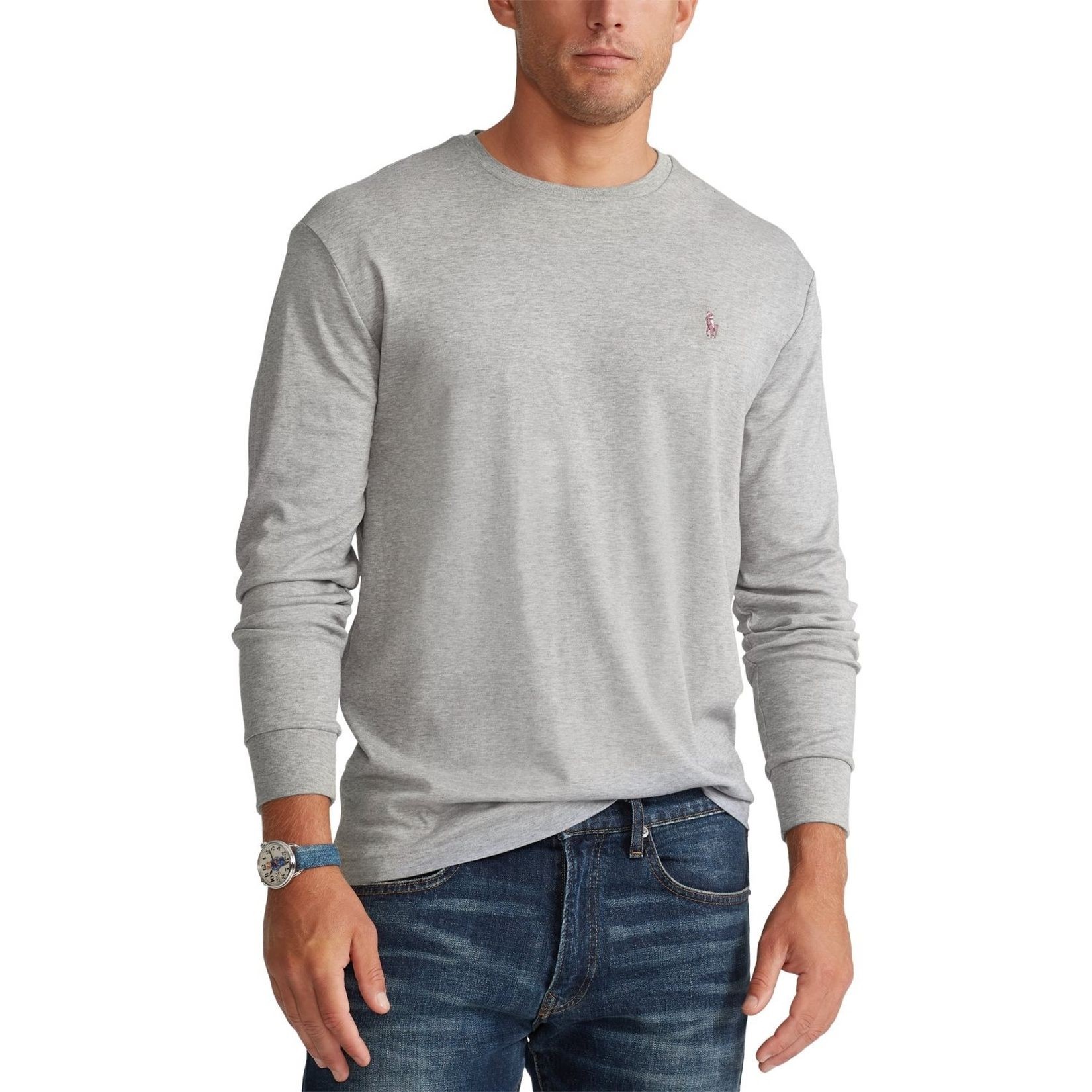 POLO RALPH LAUREN Marškinėliai ilgom. rankovėmis vyrams, Pilka, Long sleeve t-shirt 2
