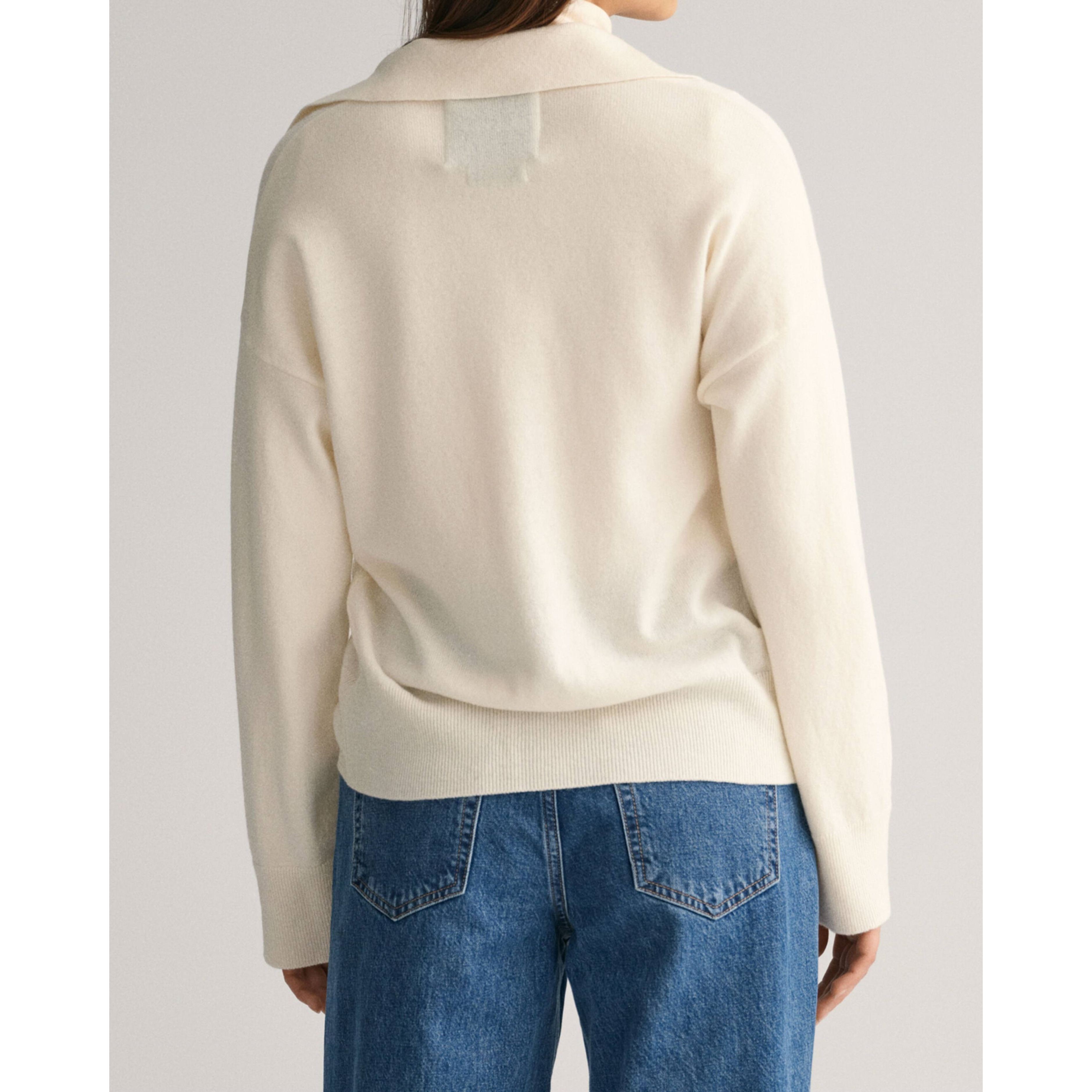 GANT Megztinis moterims, Balta, SUPERFINE LAMBSWOOL 3