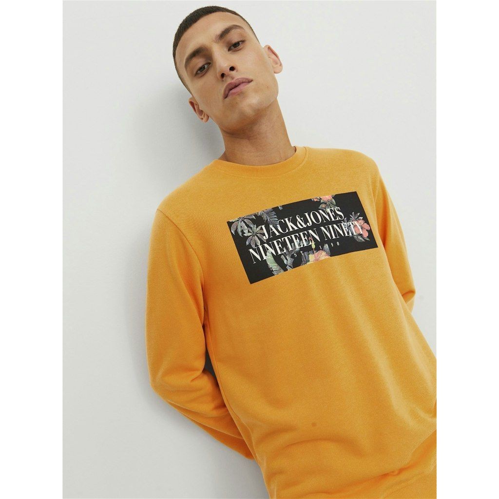 JACK & JONES Sportinis nertinis vyrams, Oranžinė, JORFLORES SWEAT 7