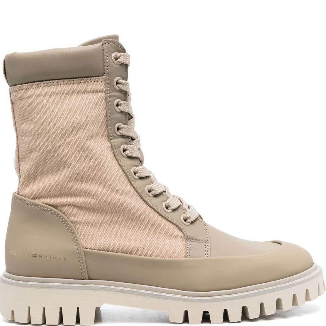 TOMMY HILFIGER Aulinukai moterims, Smėlio, CASUAL LACE UP BOOT 2