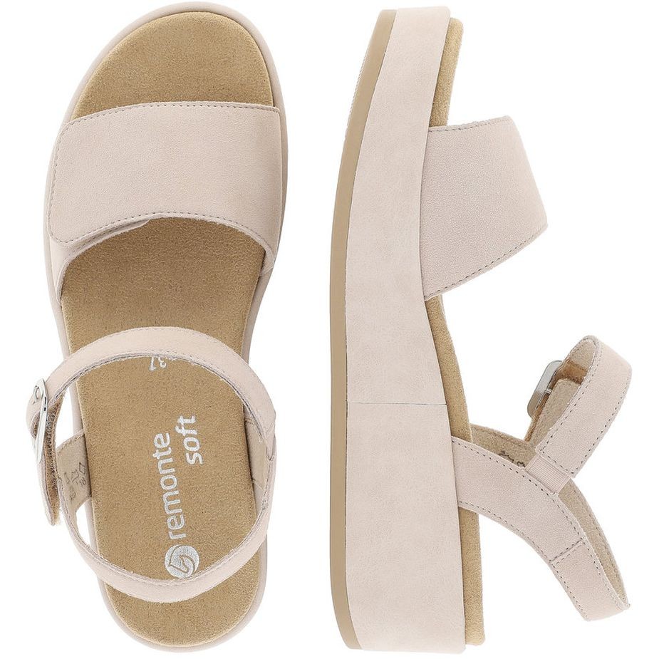 REMONTE Basutės moterims, Smėlio, SANDALS 11