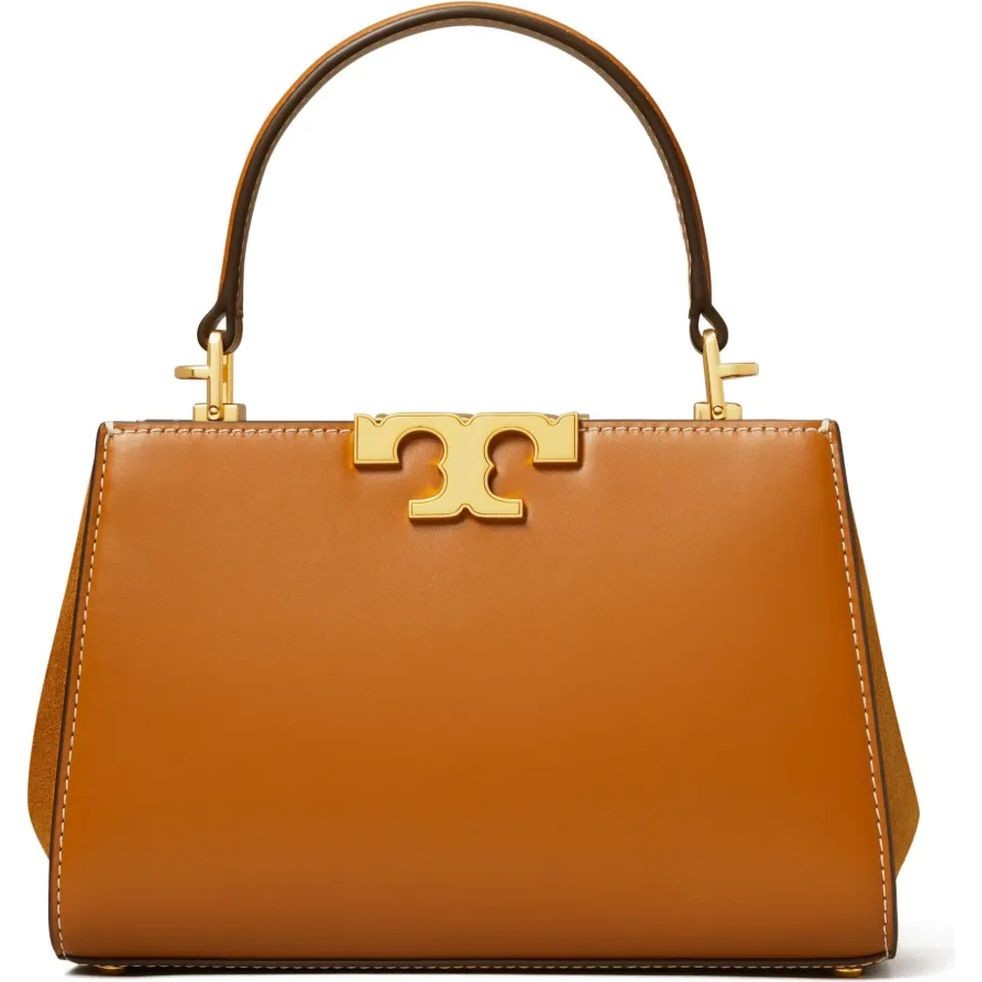 TORY BURCH Rankinė per petį moterims, Ruda, Eleanor mini satchel 2
