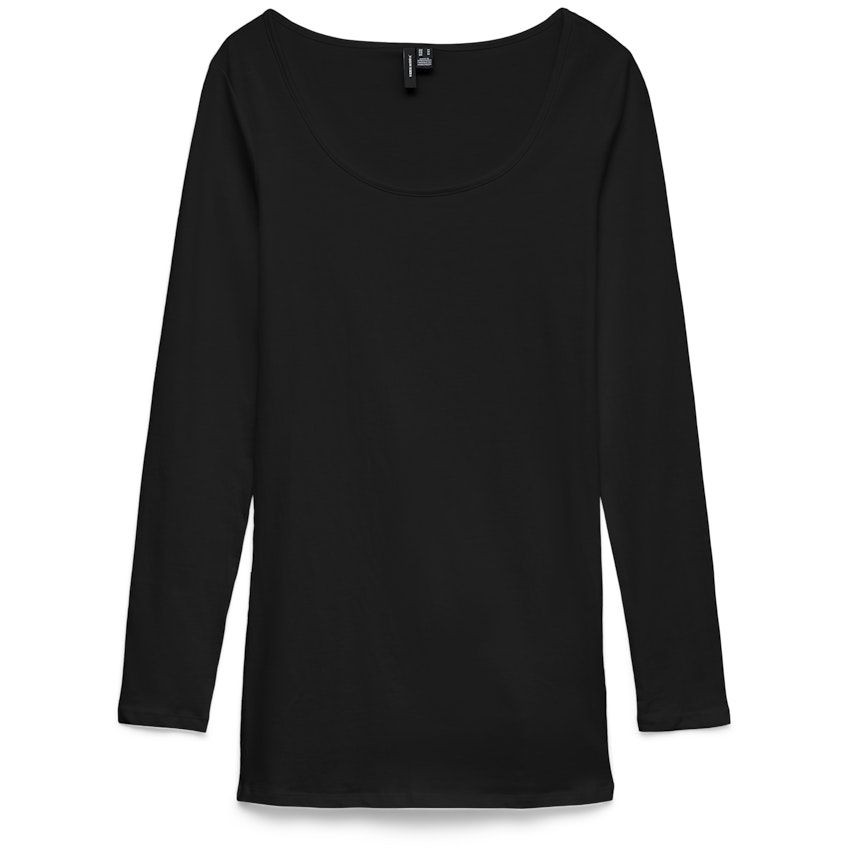 VERO MODA Marškinėliai moterims, Juoda, VMMAXI MY LS SOFT LO 6