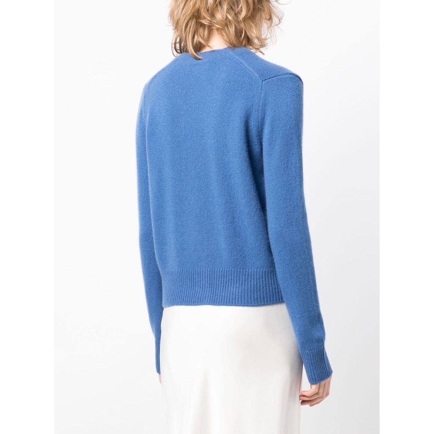 VINCE Kardiganas moterims, Mėlyna, Flat placket cardigan 4