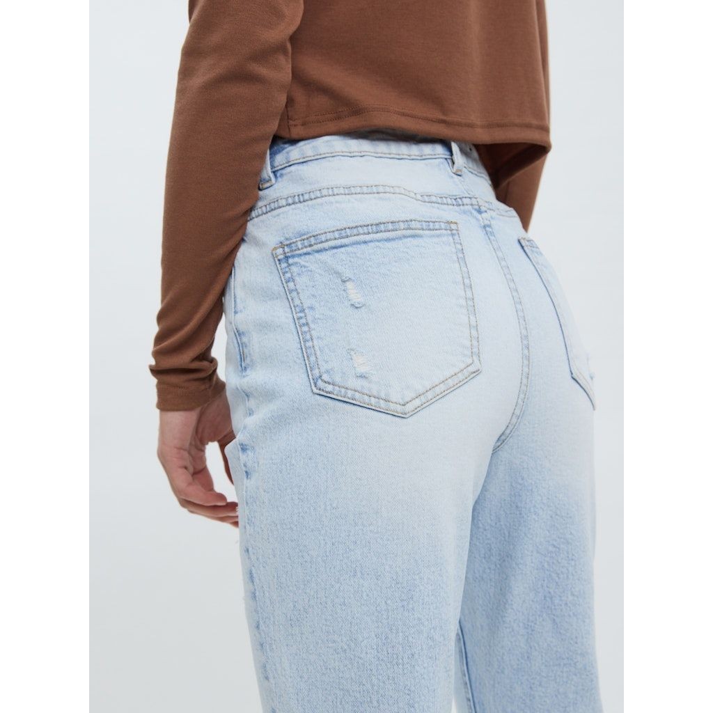 VERO MODA Tiesūs džinsai moterims, Mėlyna, VMBRENDA HR STRAIGHT 4