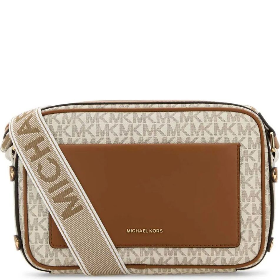 MICHAEL KORS Rankinė per petį moterims, Smėlio, Monogram crossbody bag 1
