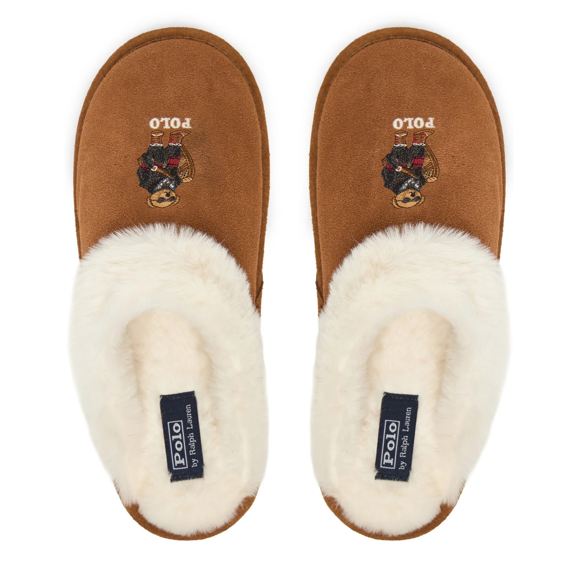 POLO RALPH LAUREN Šlepetės moterims, Ruda, Kaylgh scf b flats slipper 5