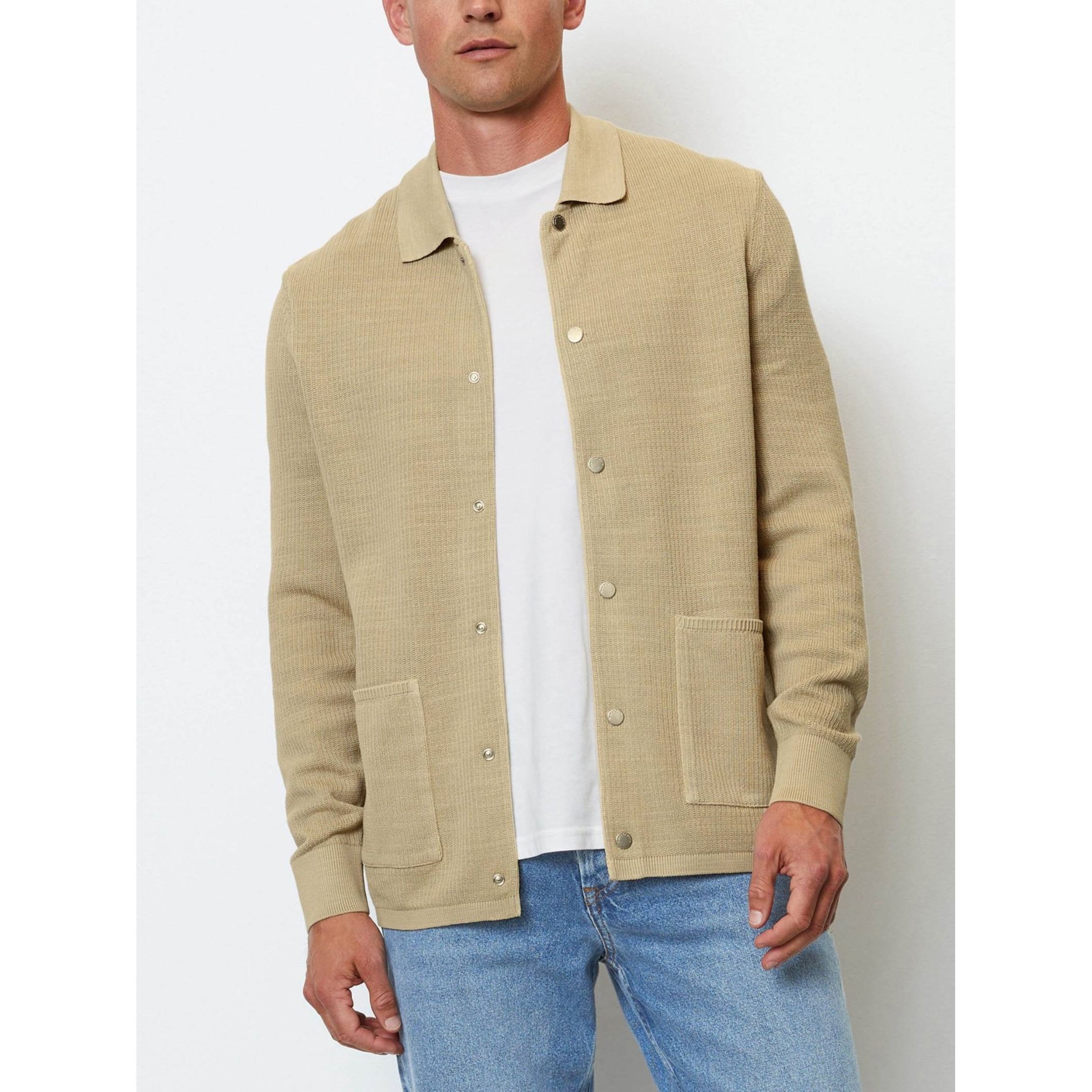 MARC O'POLO Kardiganas vyrams, Smėlio 2