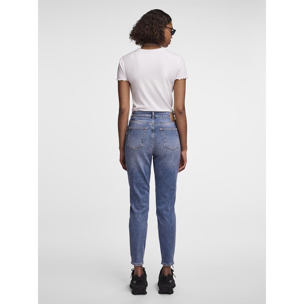 PIECES Megztinis moterims, Mėlyna, PCLEAH MOM HW ANK MB 8