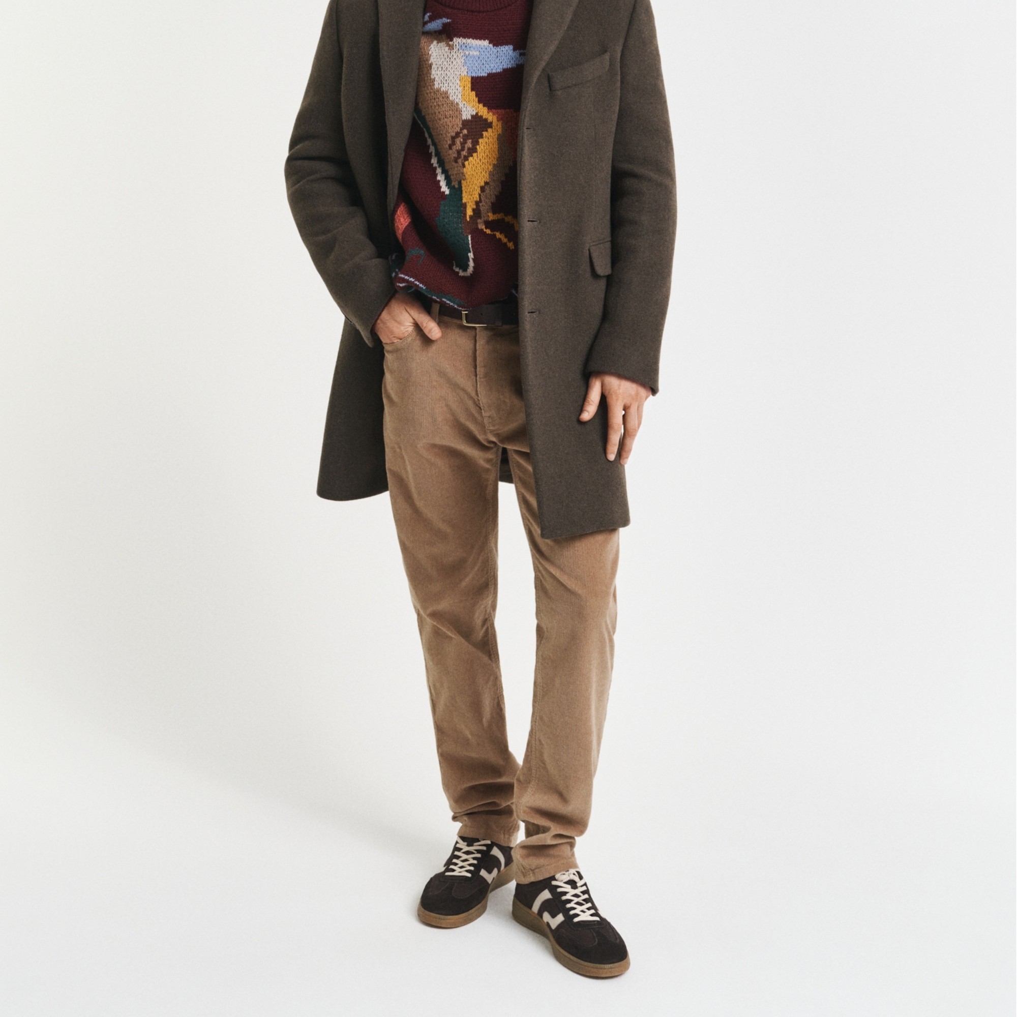 GANT Regular džinsai vyrams, Smėlio, reg cord jeans 4