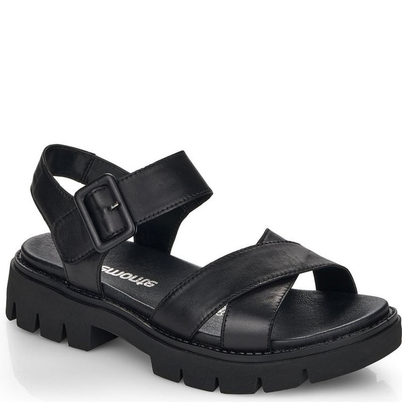 REMONTE Basutės moterims, Juoda, SANDALS, Remonte 1