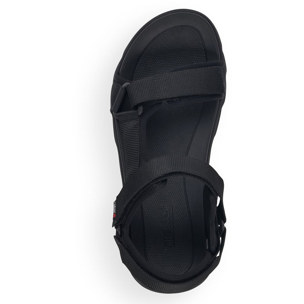RIEKER Basutės vyrams, Juoda, SANDALS 6