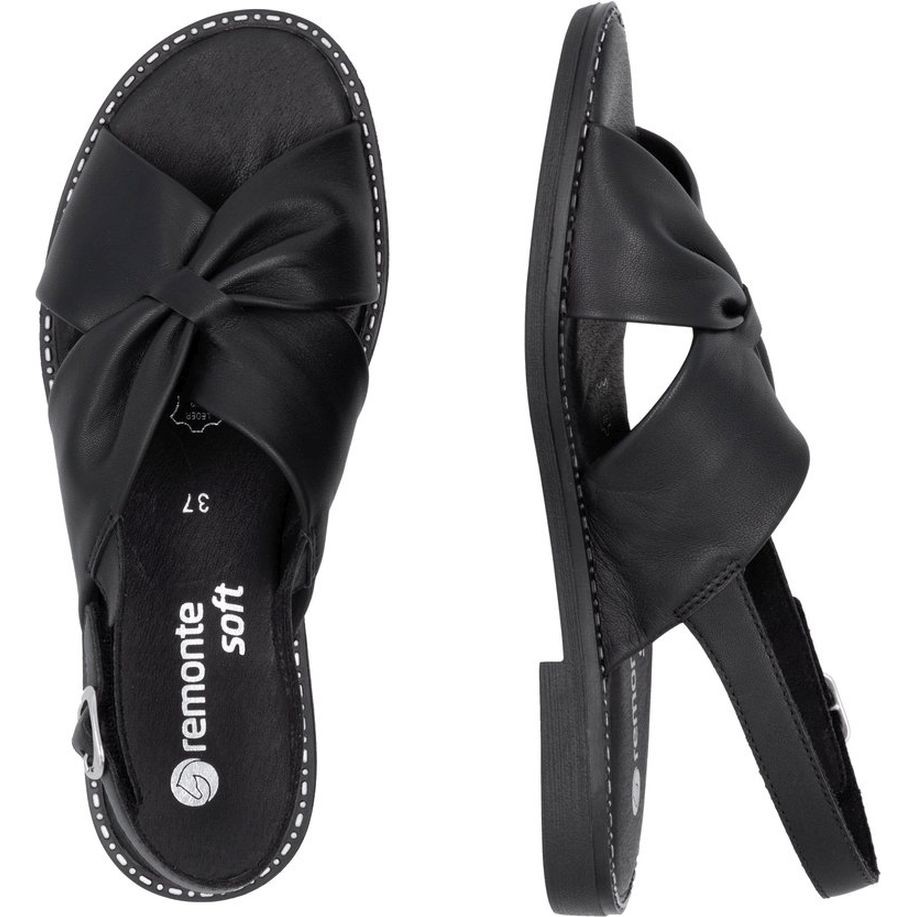 REMONTE Basutės moterims, Juoda, Sandals 9