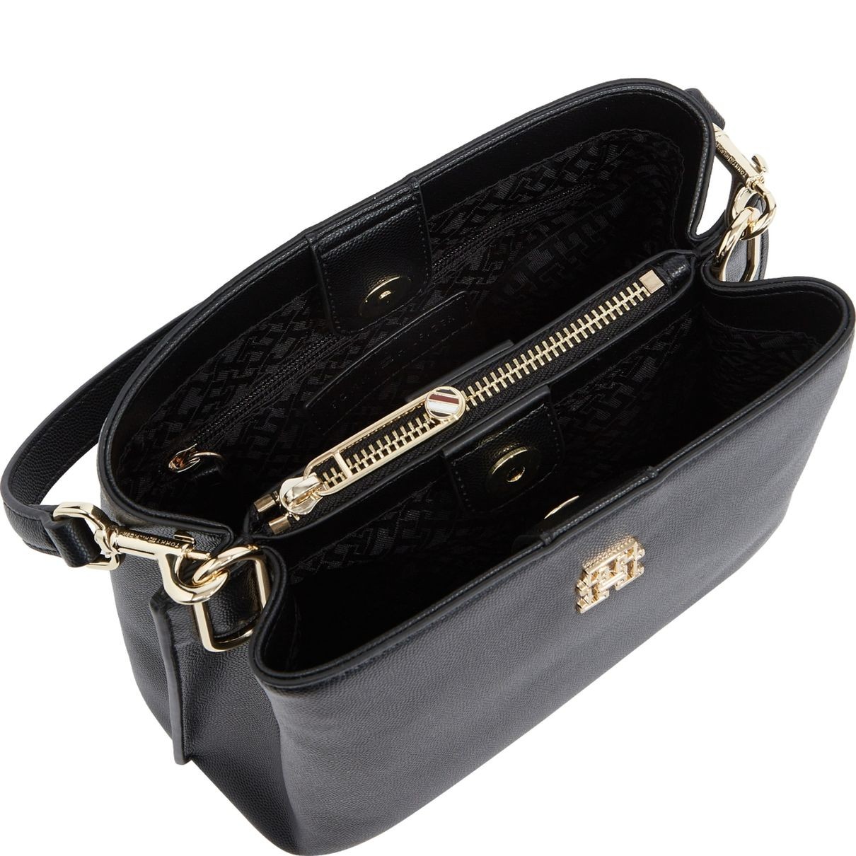 TOMMY HILFIGER Rankinė per petį moterims, Juoda, Timeless bucket 4