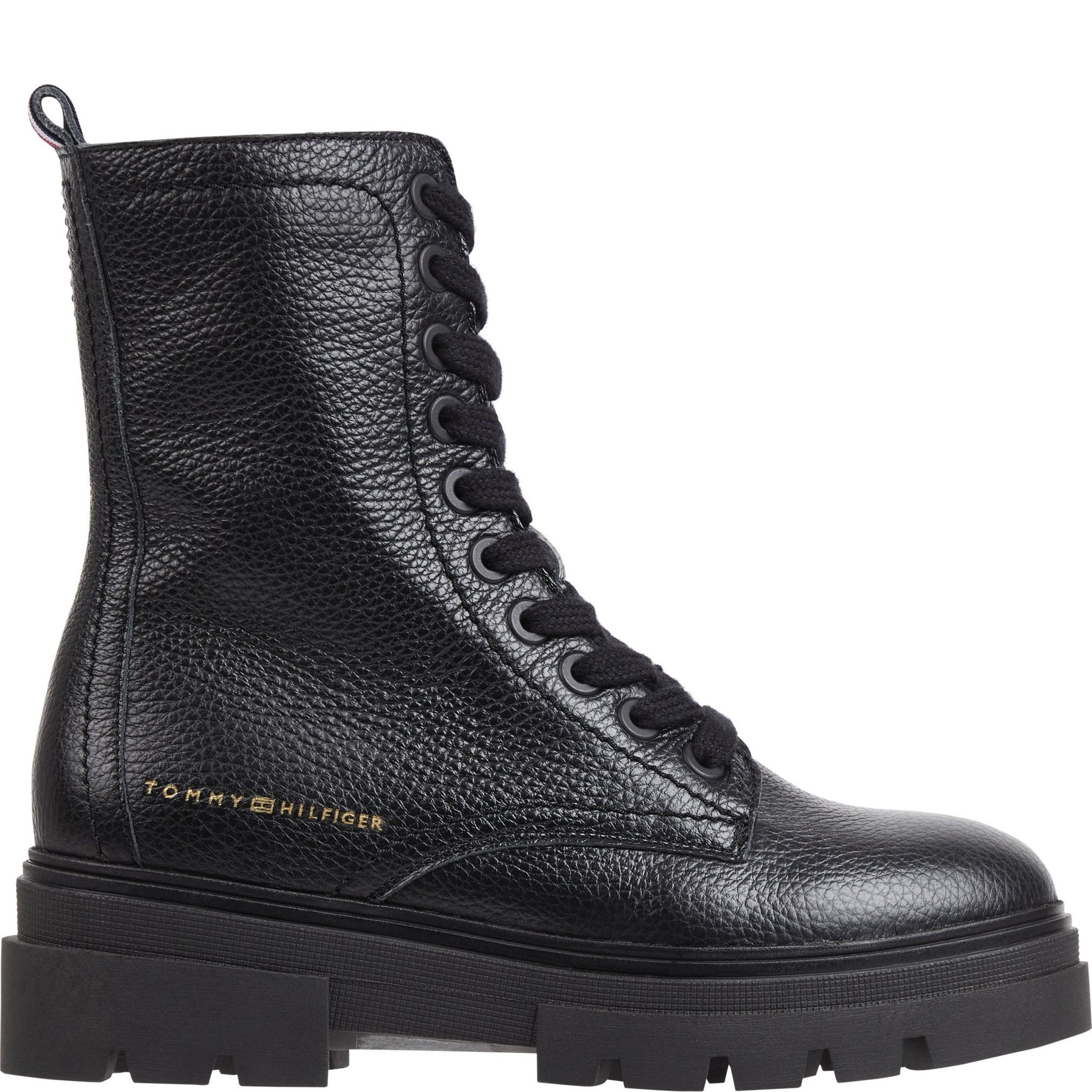 TOMMY HILFIGER Aulinukai moterims, Juoda, MONO LACE UP BOOT 2