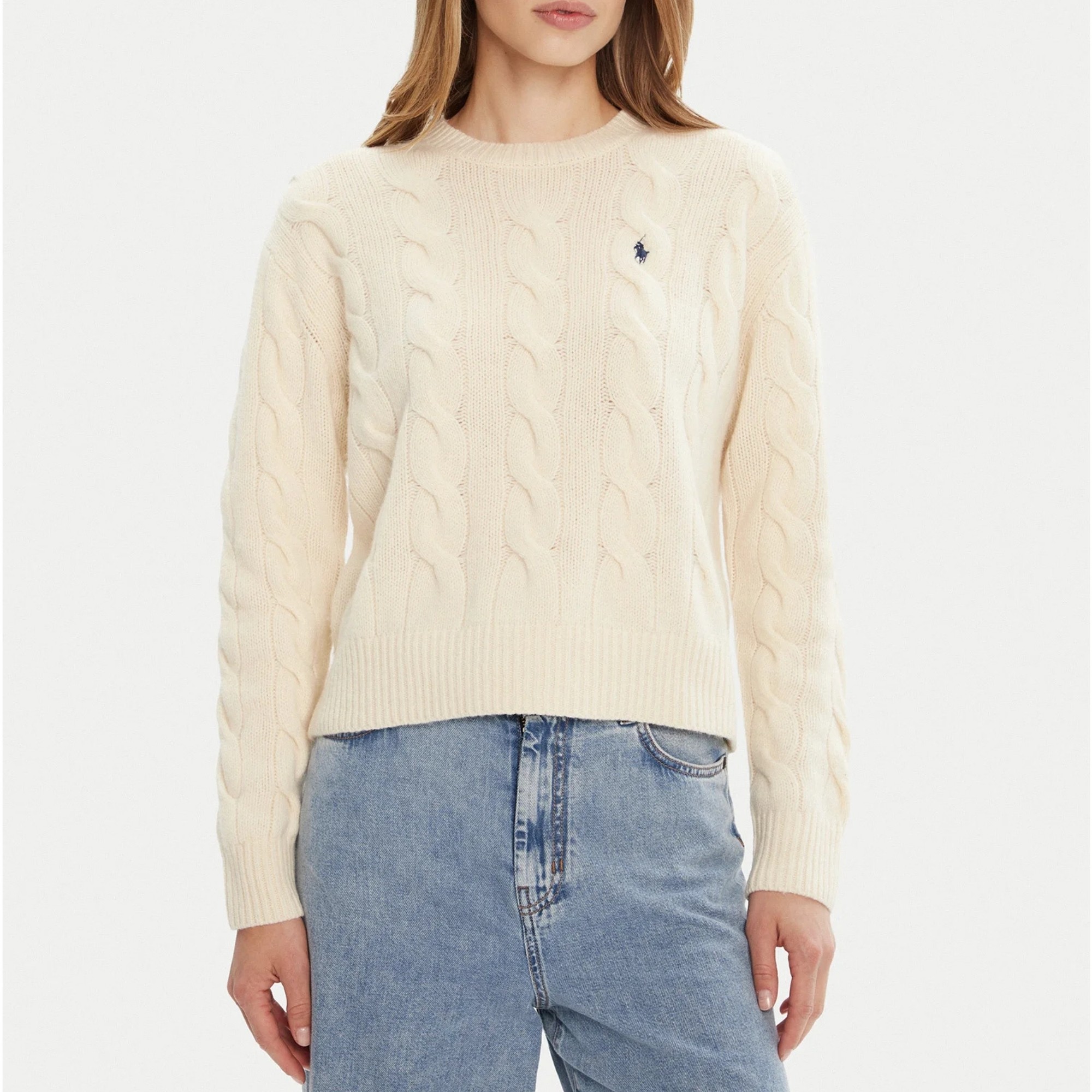 POLO RALPH LAUREN Megztinis moterims, Smėlio, Pullover 1