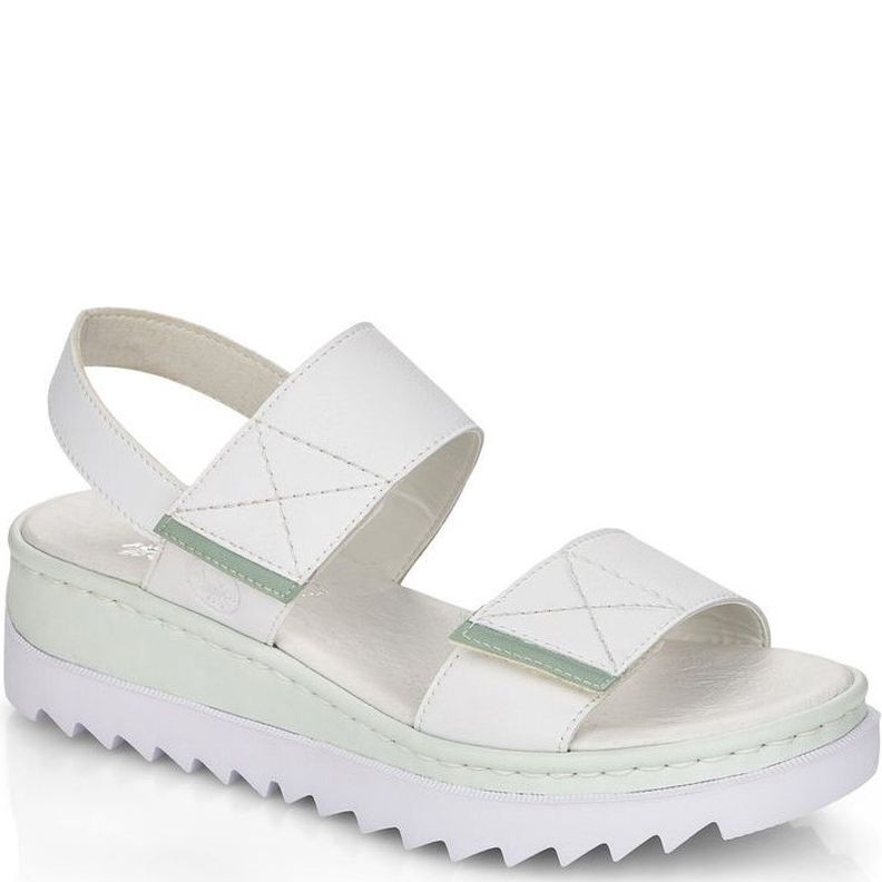 RIEKER Basutės moterims, Balta, SANDALS 1