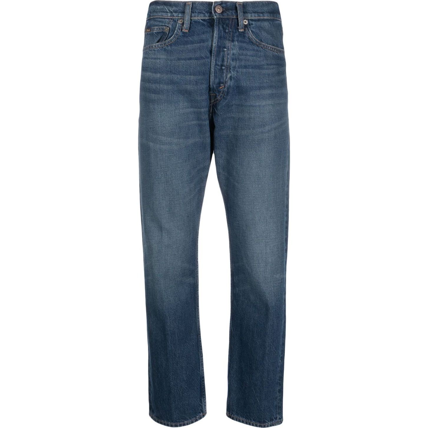 POLO RALPH LAUREN Tiesūs džinsai moterims, Mėlyna, Cropped straight