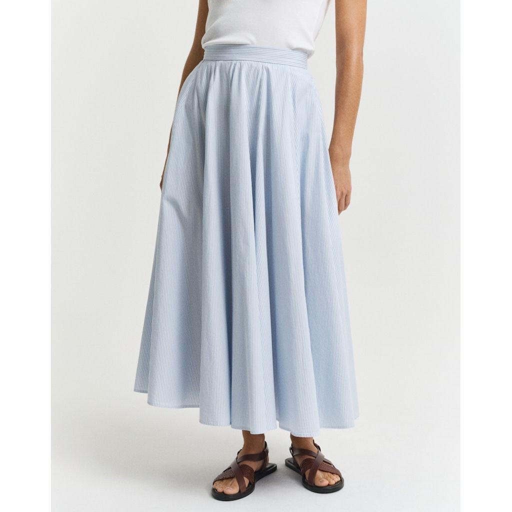 GANT Midi sijonas moterims, Mėlyna, Striped skirt 4