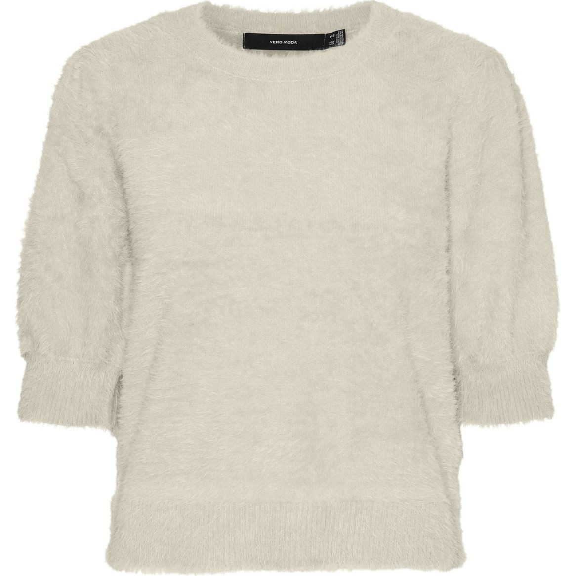 VERO MODA Megzta palaidinė moterims, Smėlio, Alina o-neck pullover boo 1