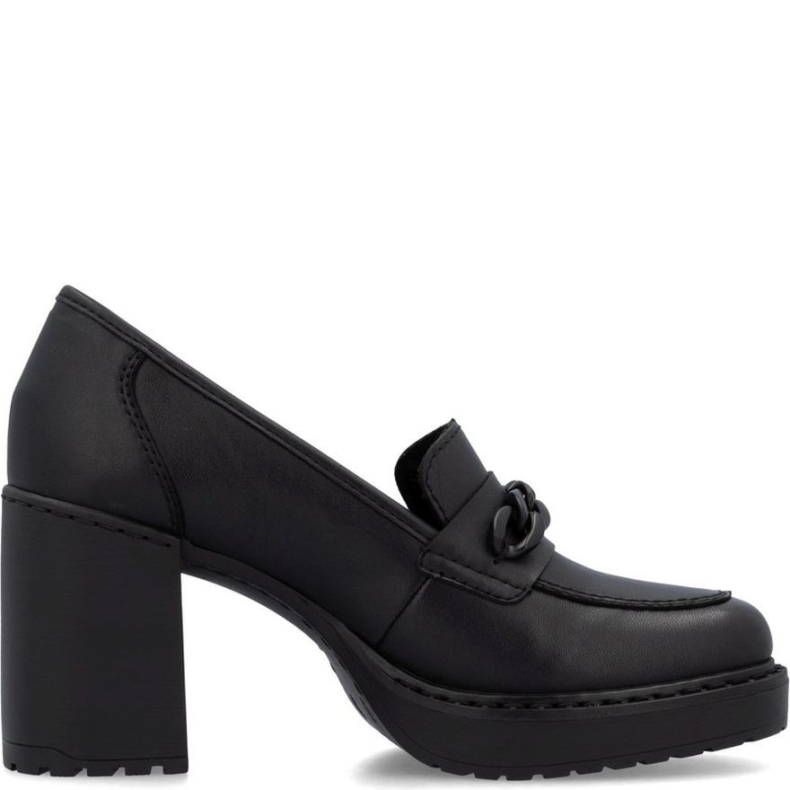 RIEKER Loaferiai moterims, Juoda, Pumped loafer 3
