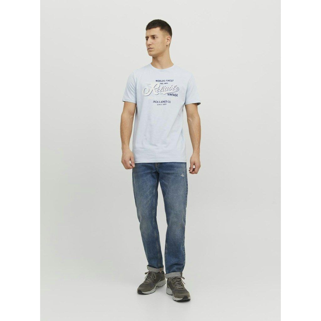 JACK & JONES Marškinėliai vyrams, Mėlyna, JPRSTAR SS TEE CREW 4