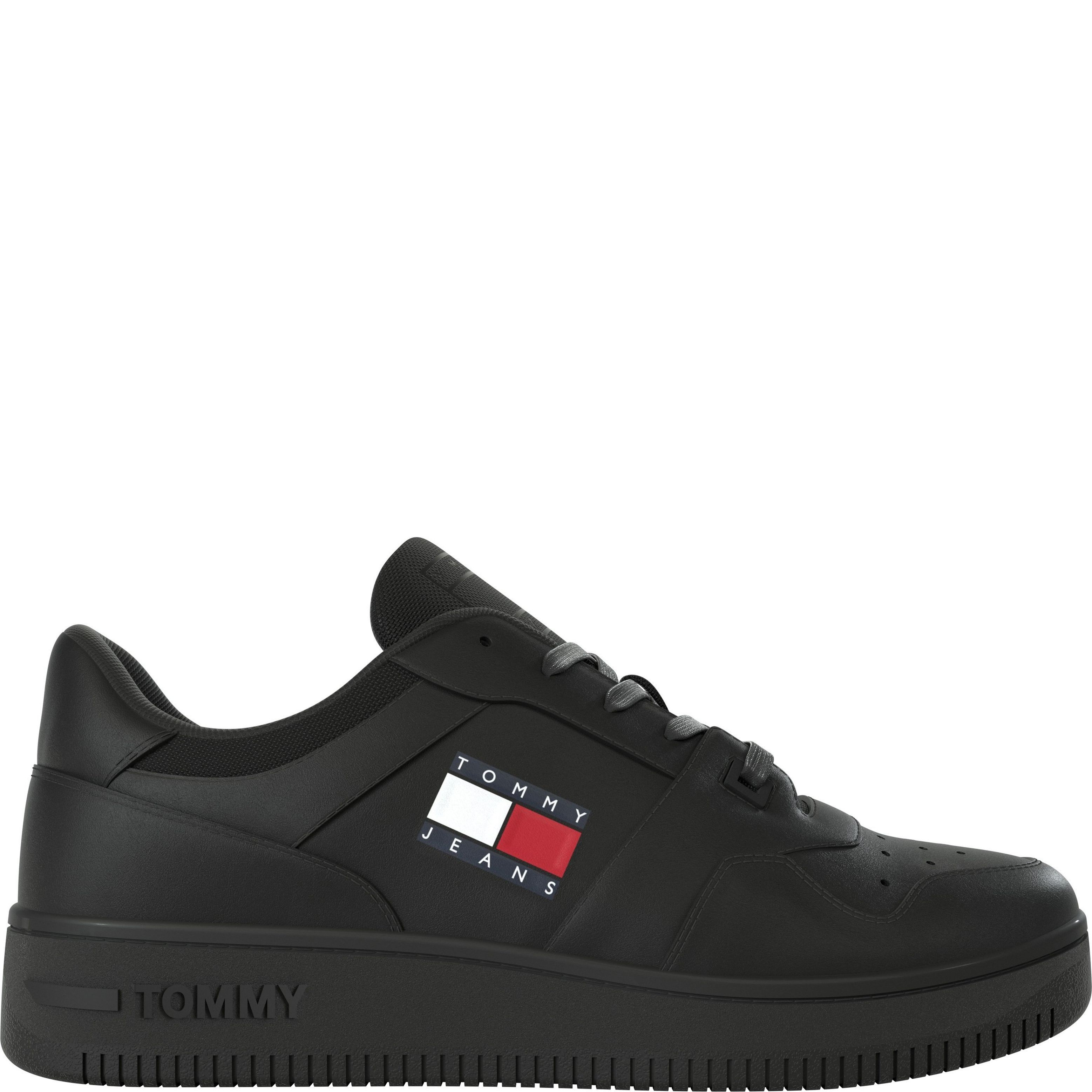 TOMMY JEANS Sportiniai bateliai vyrams, Juoda, RETRO BASKET ESS SHOE 2