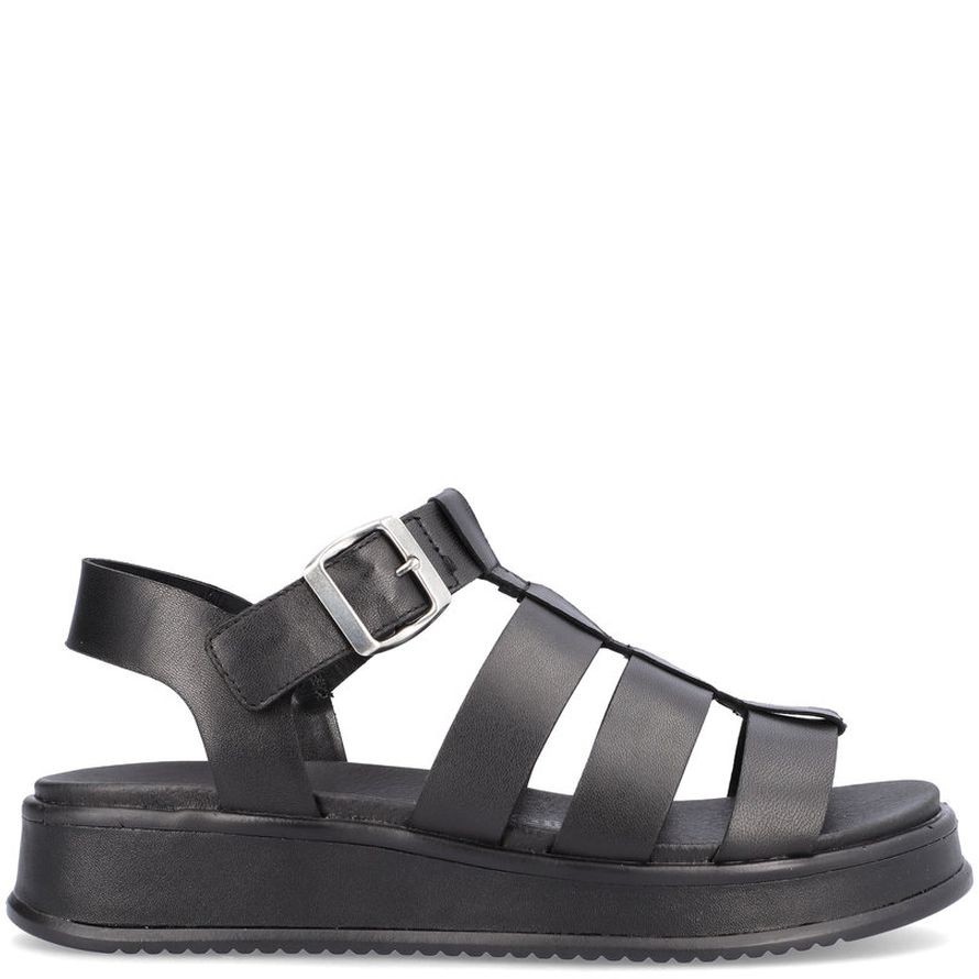 RIEKER Basutės moterims, Juoda, SANDALS 3