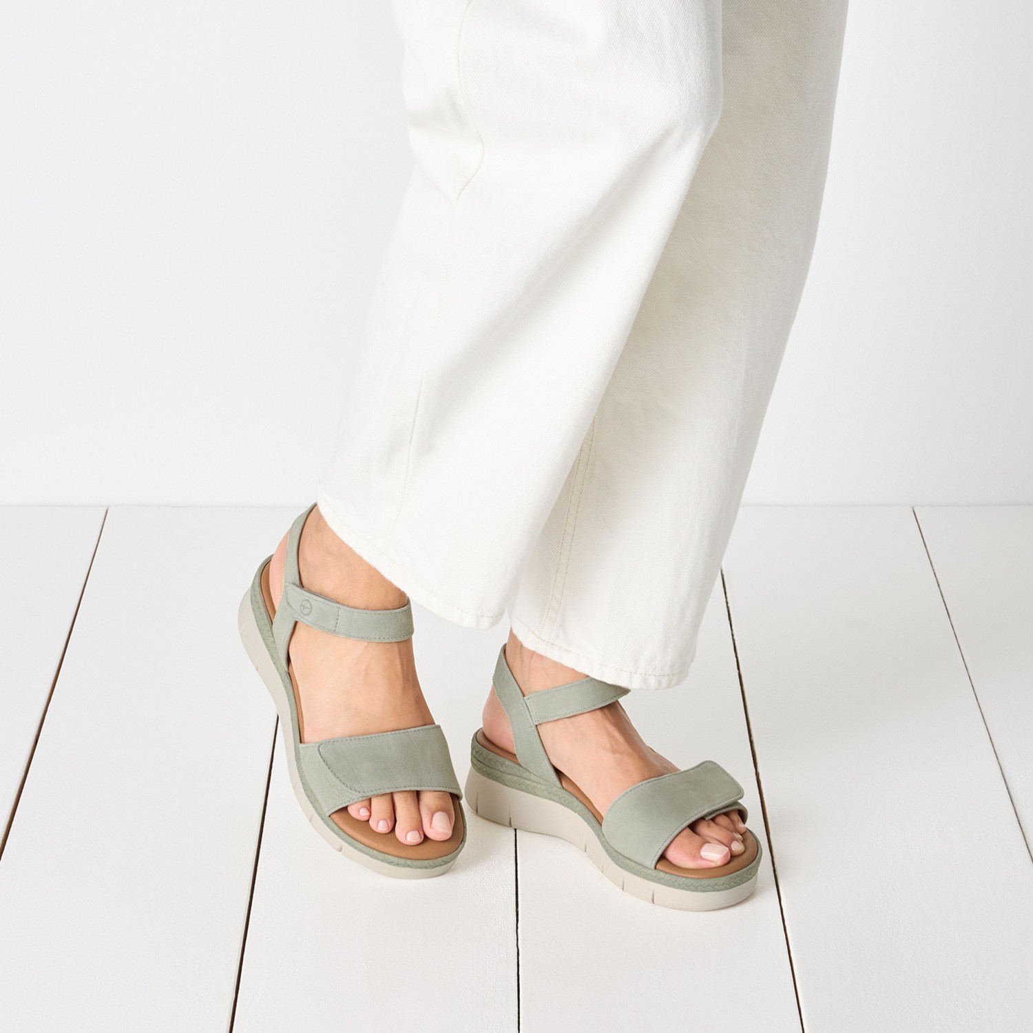 TAMARIS Basutės moterims, Žalia, Sandals 6