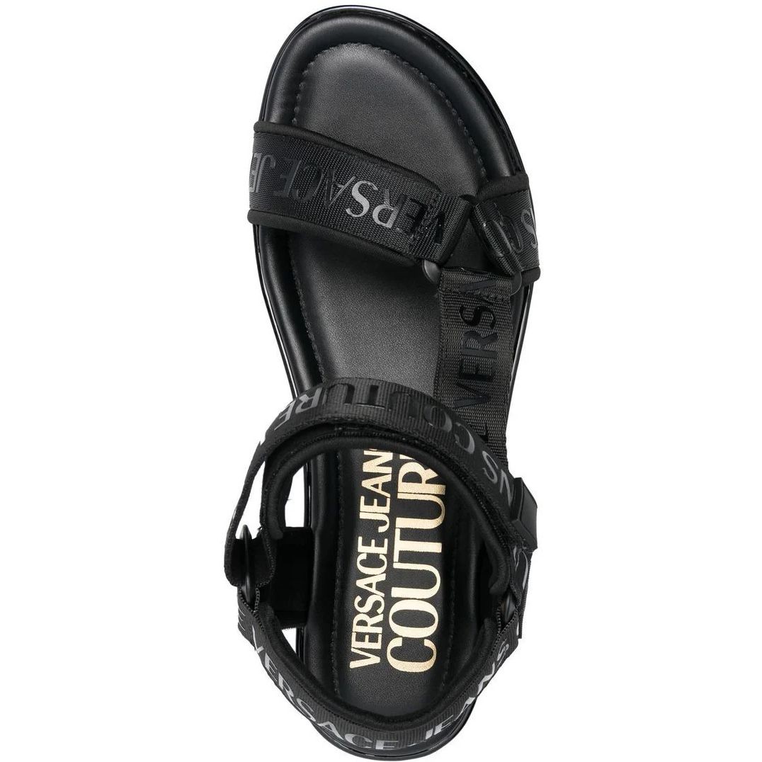 VERSACE JEANS CUTURE Basutės moterims, Juoda, Fondo mallory sandals 4