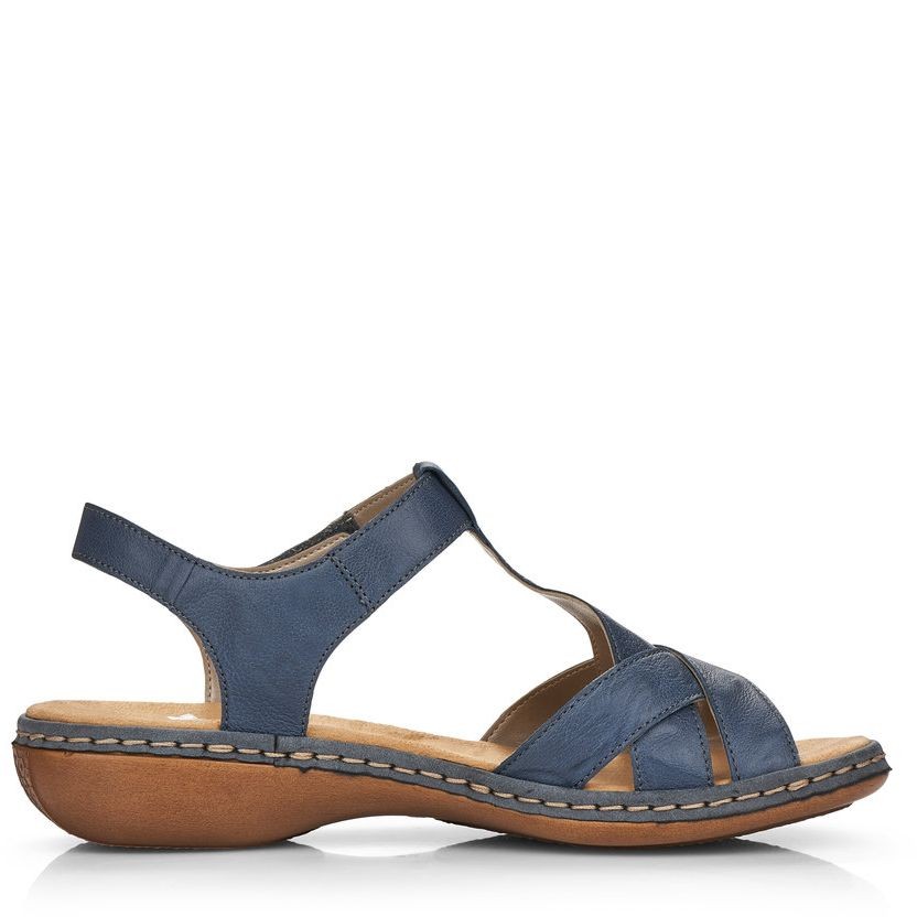 RIEKER Basutės moterims, Mėlyna, SANDALS 3
