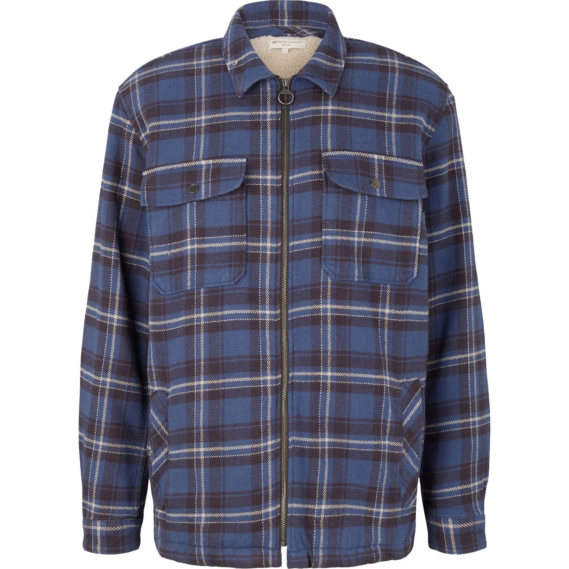 TOM TAILOR Marškiniai ilgomis rankovėmis vyrams, Mėlyna, Marškiniai