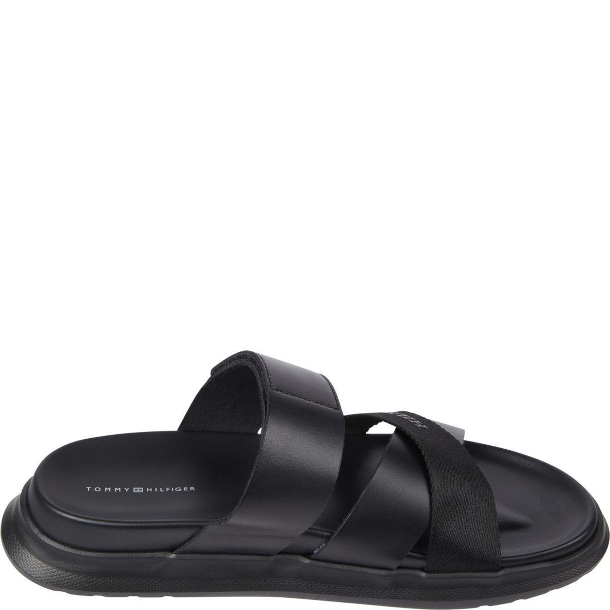 TOMMY HILFIGER Šlepetės vyrams, Juoda, Density mix sandal 4