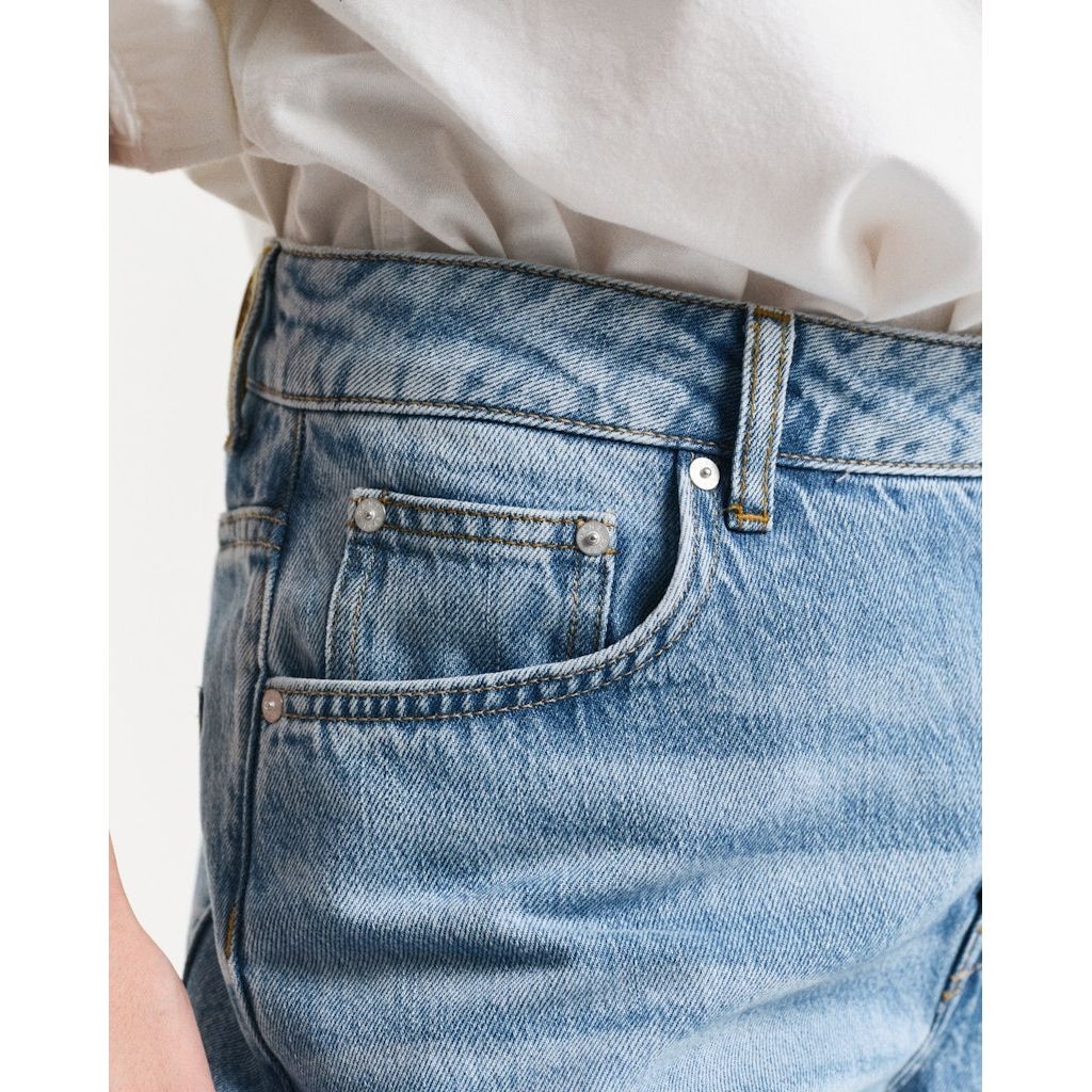 GANT Tiesūs džinsai moterims, Mėlyna, Rel straight jeans 4