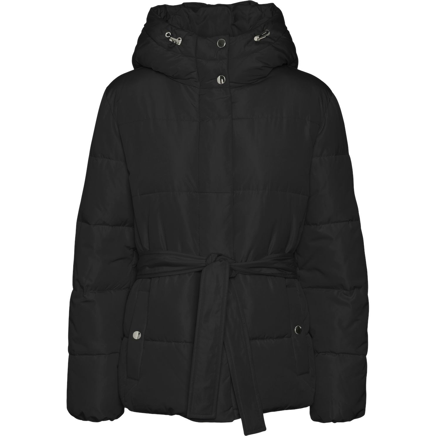 VERO MODA Pūkinė striukė moterims, Juoda, Farah jacket