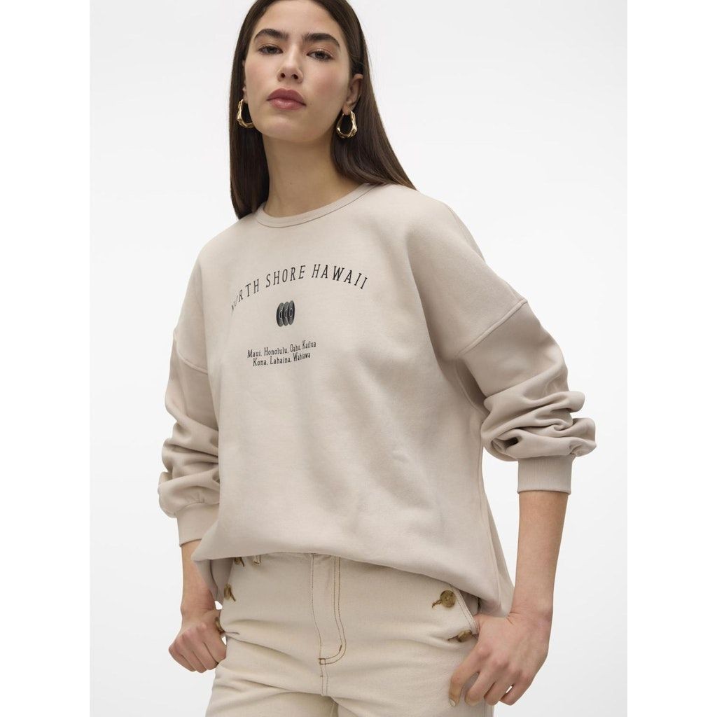 VERO MODA Sportinis nertinis moterims, Balta, Vmmaly sweatshirt 5