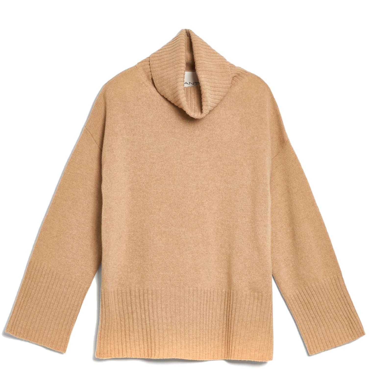 GANT Megztinis moterims, Žalia, LOUNGE ROLLNECK 1