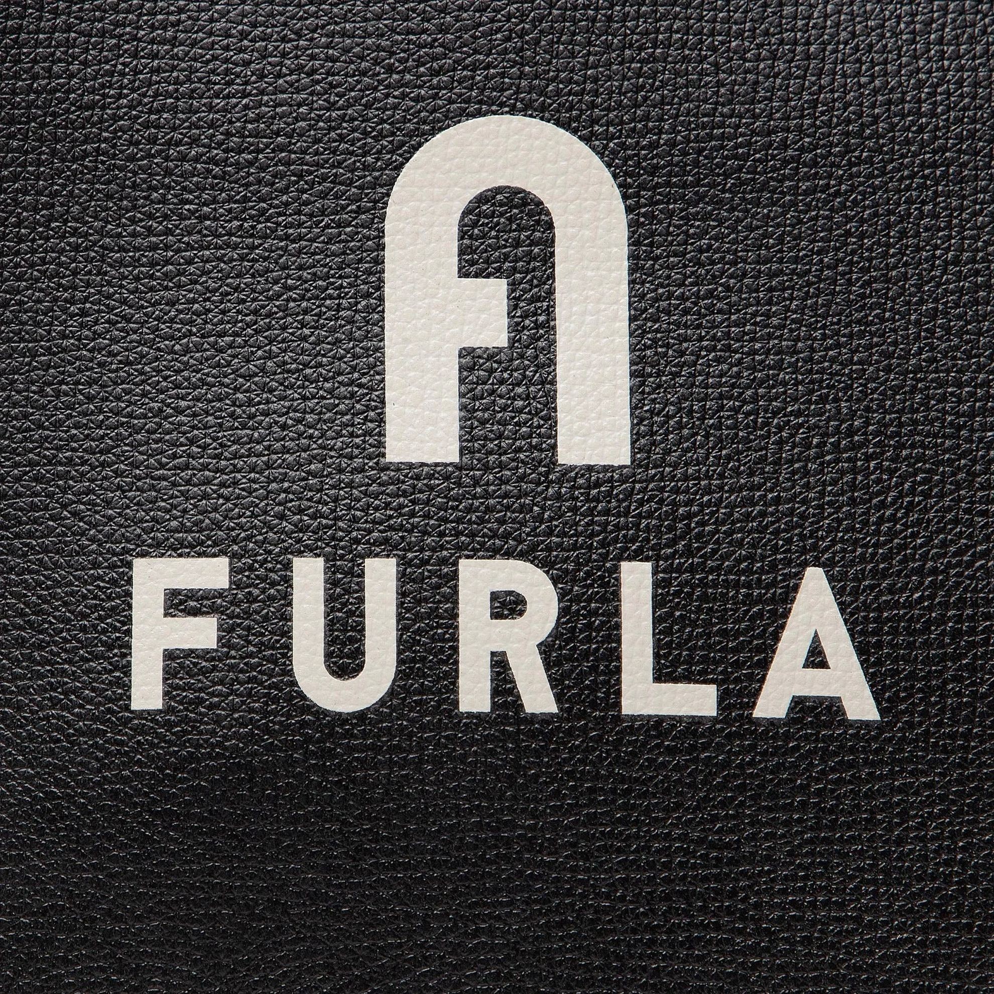 FURLA Pirkinių krepšys moterims, Juoda, Furla varsity style mini tote 4