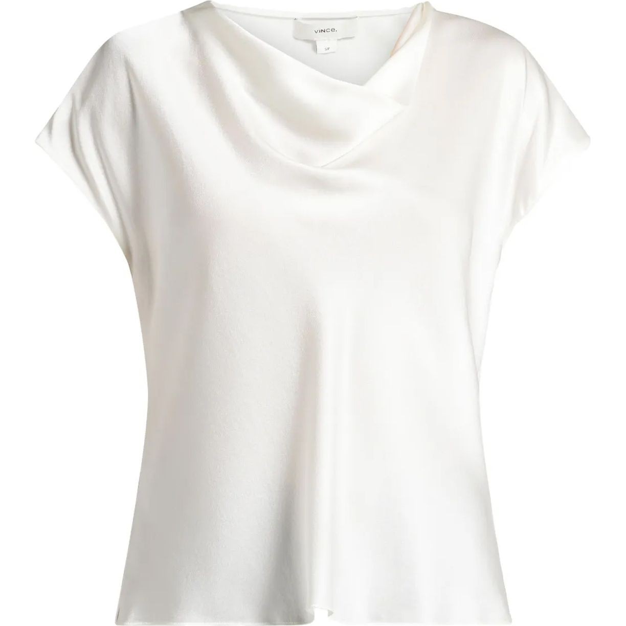 VINCE Palaidinės moterims, Balta, Cowl nk cap slv blouse