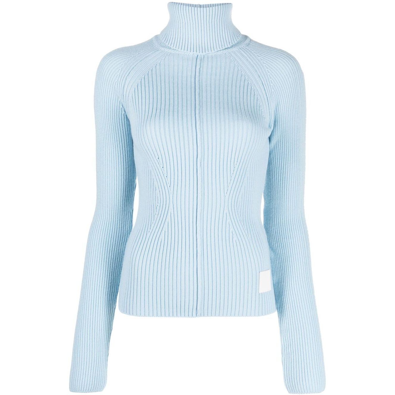 MARC JACOBS Megztinis moterims, Mėlyna, Ribbed turtleneck