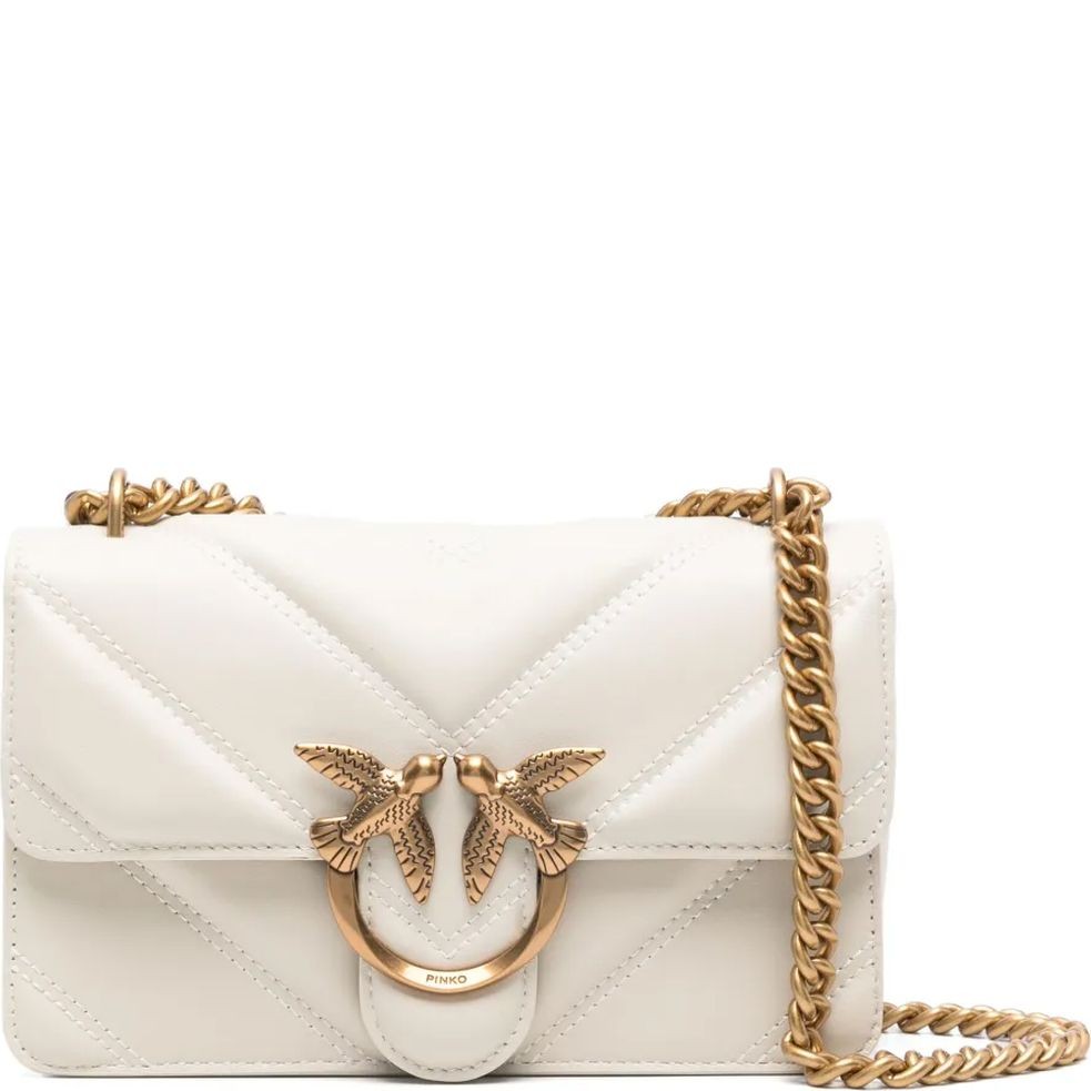 PINKO Rankinė per petį moterims, Balta, Love one shoulder bag 1