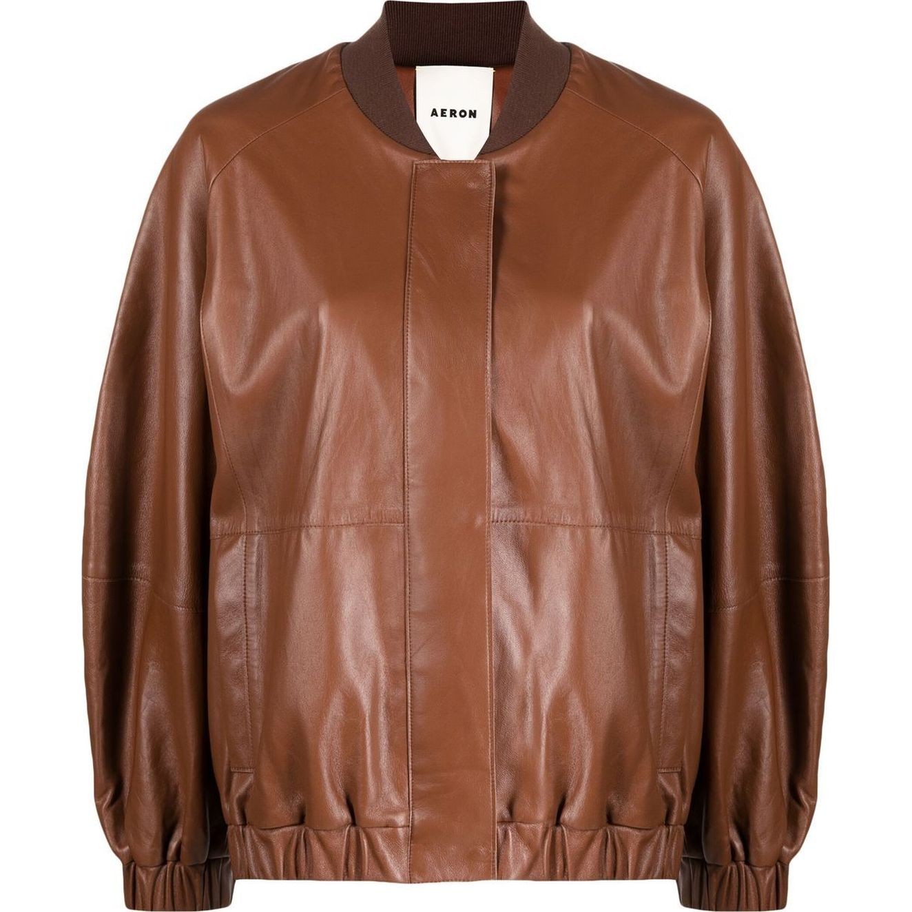 AERON Bomberis moterims, Ruda, Leather bomber jacket