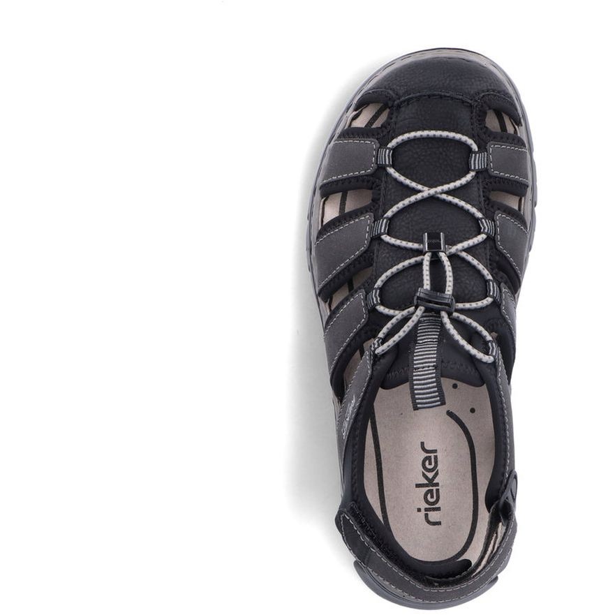 RIEKER Basutės vyrams, Juoda, SANDALS 11