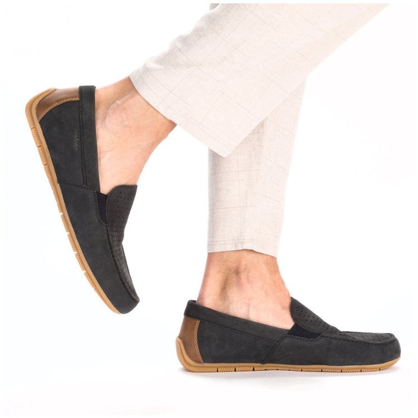 RIEKER Mokasinai vyrams, Mėlyna, MOCASINS 5