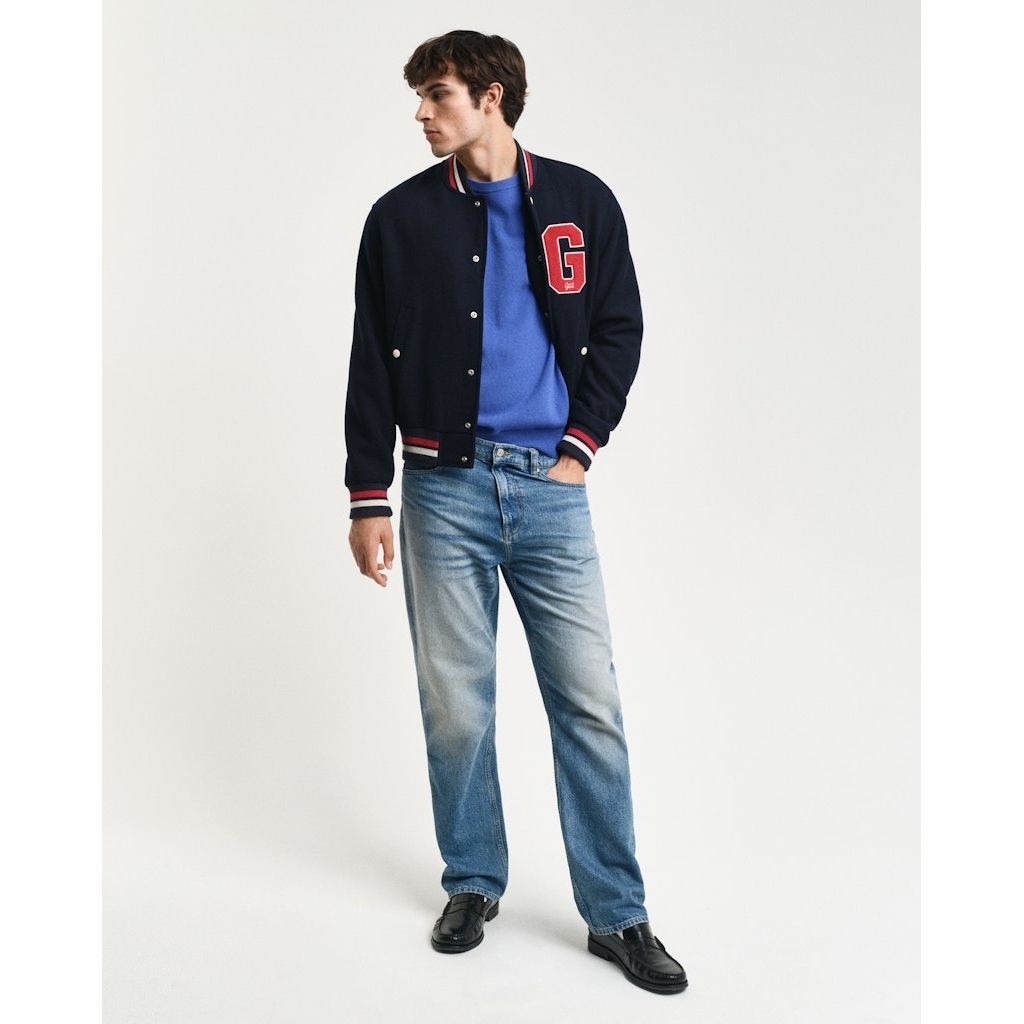 GANT Megztinis vyrams, Mėlyna, Superfine lambswool sweater 5