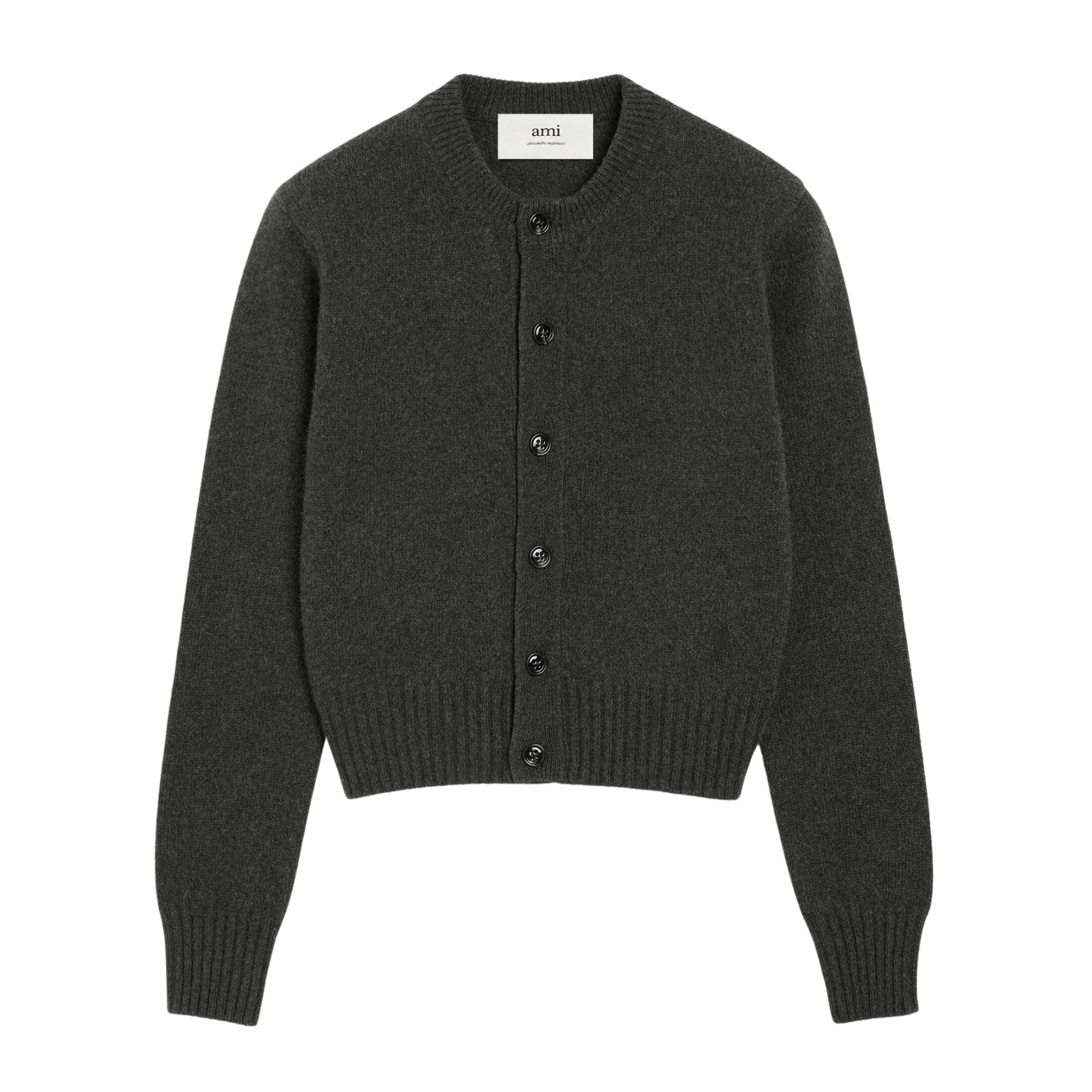 AMI PARIS Kardiganas moterims, Juoda, Ami de coeur cardigan